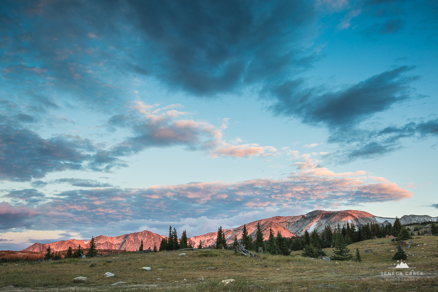 The Moment of Dawn Light on the Mountains, Wyoming