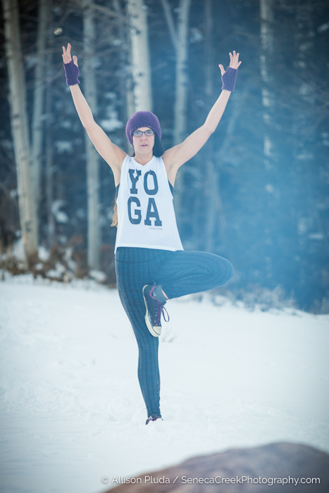 SenecaCreekPhotography.com - Jen's Outdoor Winter Yoga Portraits