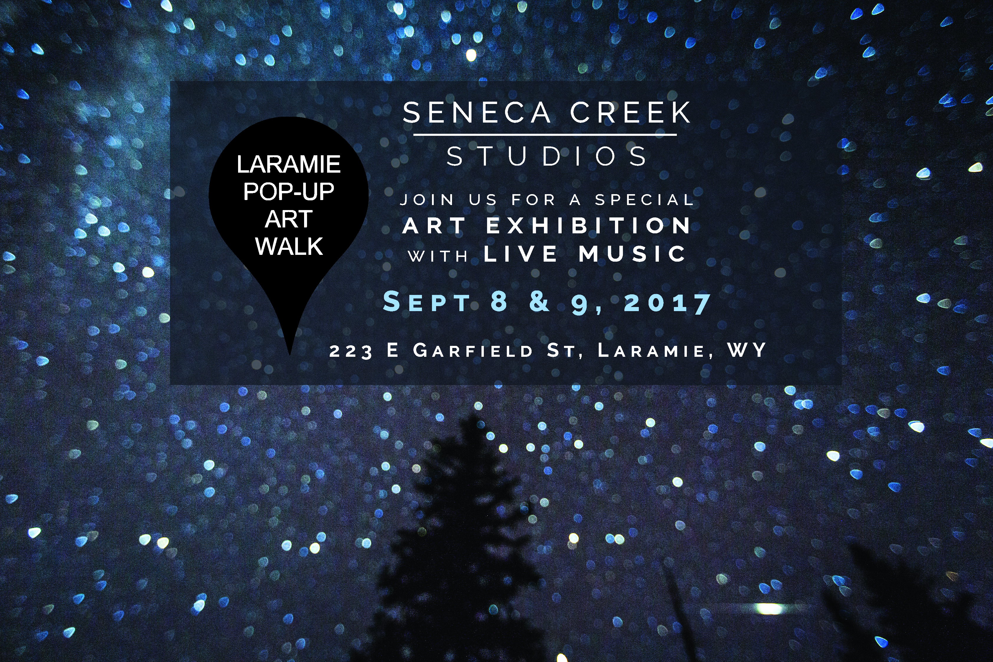 SenecaCreekStudios.com by Allison Pluda - 2017 Laramie Pop-Up Art Walk Facebook Event Banner