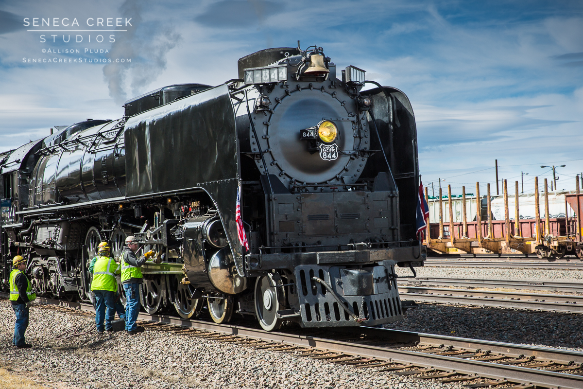 SenecaCreekStudios.com by Allison Pluda | The Living Legend Historic Union Pacific Steam Locomotive Engine No. 844 | Historic Downtown Laramie, Wyoming | Seneca-Creek-Studios-170418-SCS13993-50