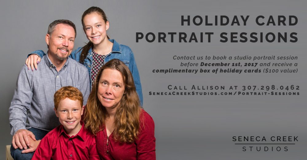 SenecaCreekStudios.com by Allison Pluda | Fine Art Nature and Landscape Photography from Wyoming | Family, Womens, and Holiday Studio Portrait Sessions | Headshots | Visual Marketing and Branding | Website and Graphic Design | Astrophotography fine art archival wall prints | Historic Downtown Laramie, Wyoming | 2017-11 Portrait Promotion November Holidays Shared Link Posts_10