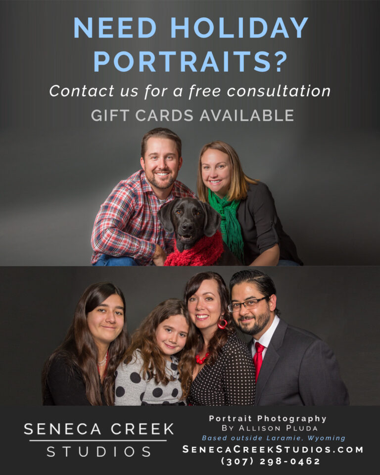 Need Christmas holiday family photos? Professional portraits with Seneca Creek Studios | Laramie, Wyoming Family Portrait Photographer